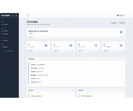 彩虹外链网盘系统源码 后台美化模板